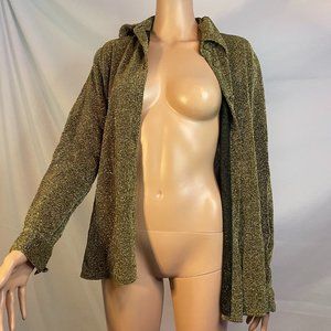 Shimmery  see through button up